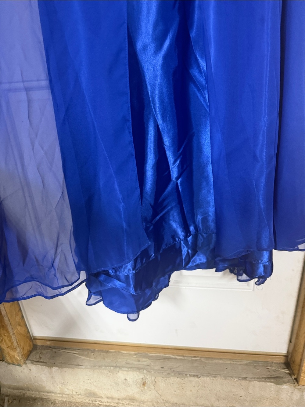 Embellished Halter Prom Dress in Royal Blue - Picture 3 of 8